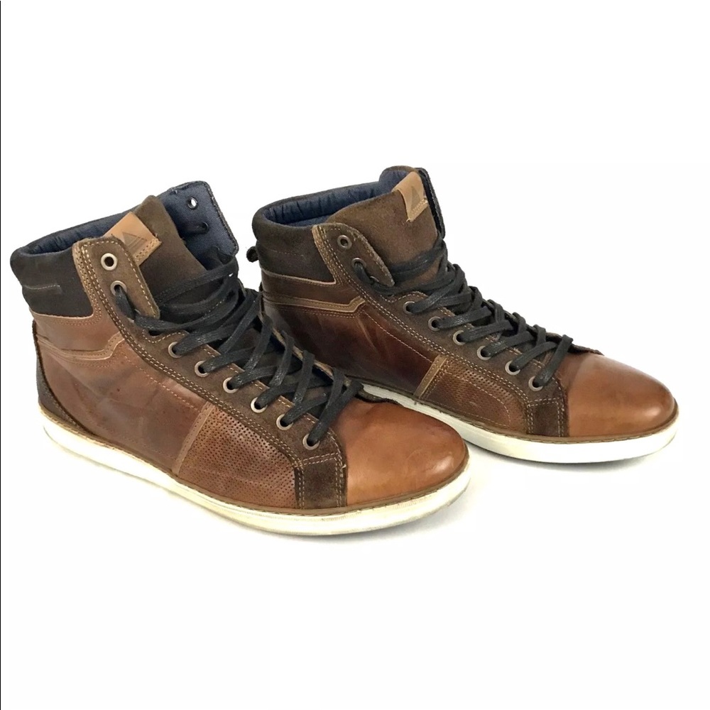 Aldo Hightop Sneakers Leather Brown Men’s 12